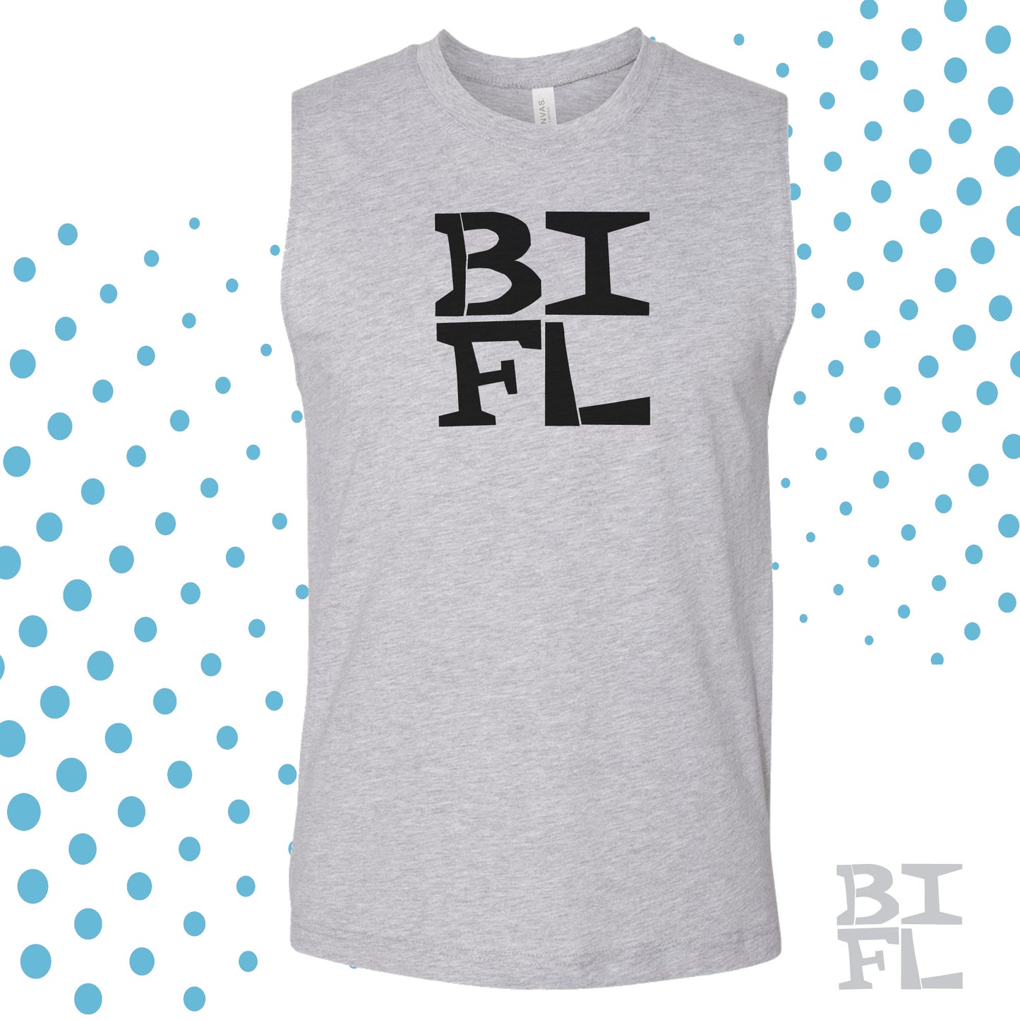 BIFL Logo Muscle Tank -Gray