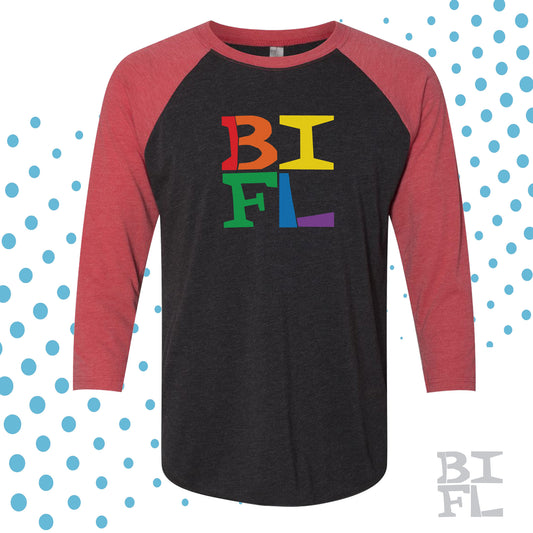 BIFL Logo Raglan Red