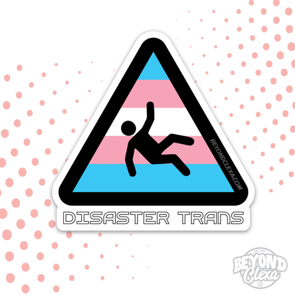 Disaster Sticker Disc Disaster Trans - Vinyl Sticker – Beyond Clexa